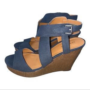 Strappy Navy Wedges | Size W 9